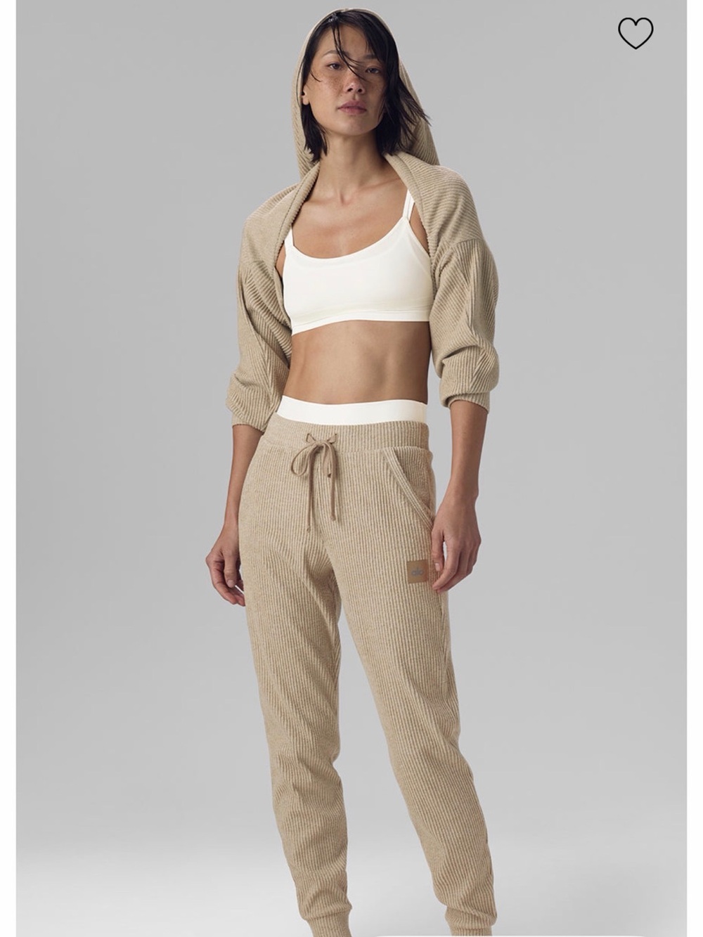 ALO Yoga Muse Ribbed Joggers - Gravel Heather